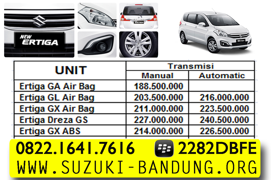 Harga Bulan Mei 2016 Mobil Suzuki Bandung Kredit Suzuki New Ertiga